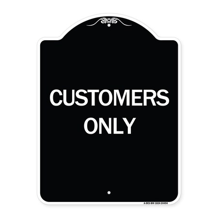 Signmission Designer Series Customers Only, Black & White Heavy-Gauge Aluminum Sign, 24" x 18", BW-1824-24494 A-DES-BW-1824-24494